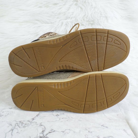 Sperry Hikerfish Brown Leopard High Ankle Boots - Picture 8 of 8